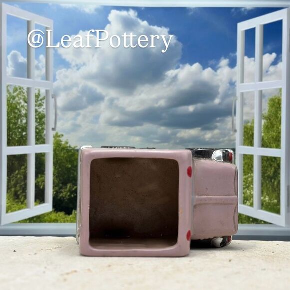 School Bus Purple Ceramic Planter without Drainage hole - Picture 7 of 8